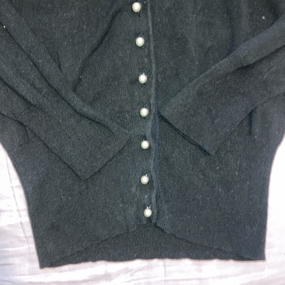 Banana Republic Button-Down Black Pearl Cardigan - Picture 3 of 3